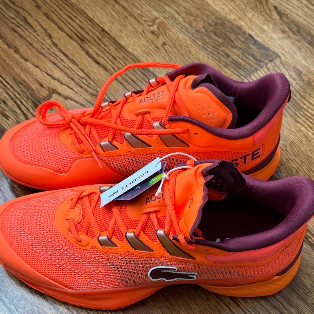 Lacoste Orange and Purple Athletic Shoes